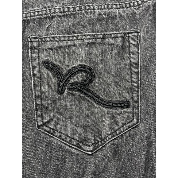 Rocawear Men's Relaxed Fit Straight Leg Faded Black Denim Jeans - Size 38x31 - Picture 5 of 8